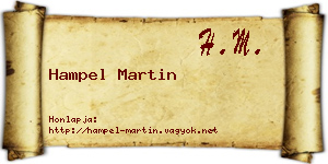 Hampel Martin névjegykártya